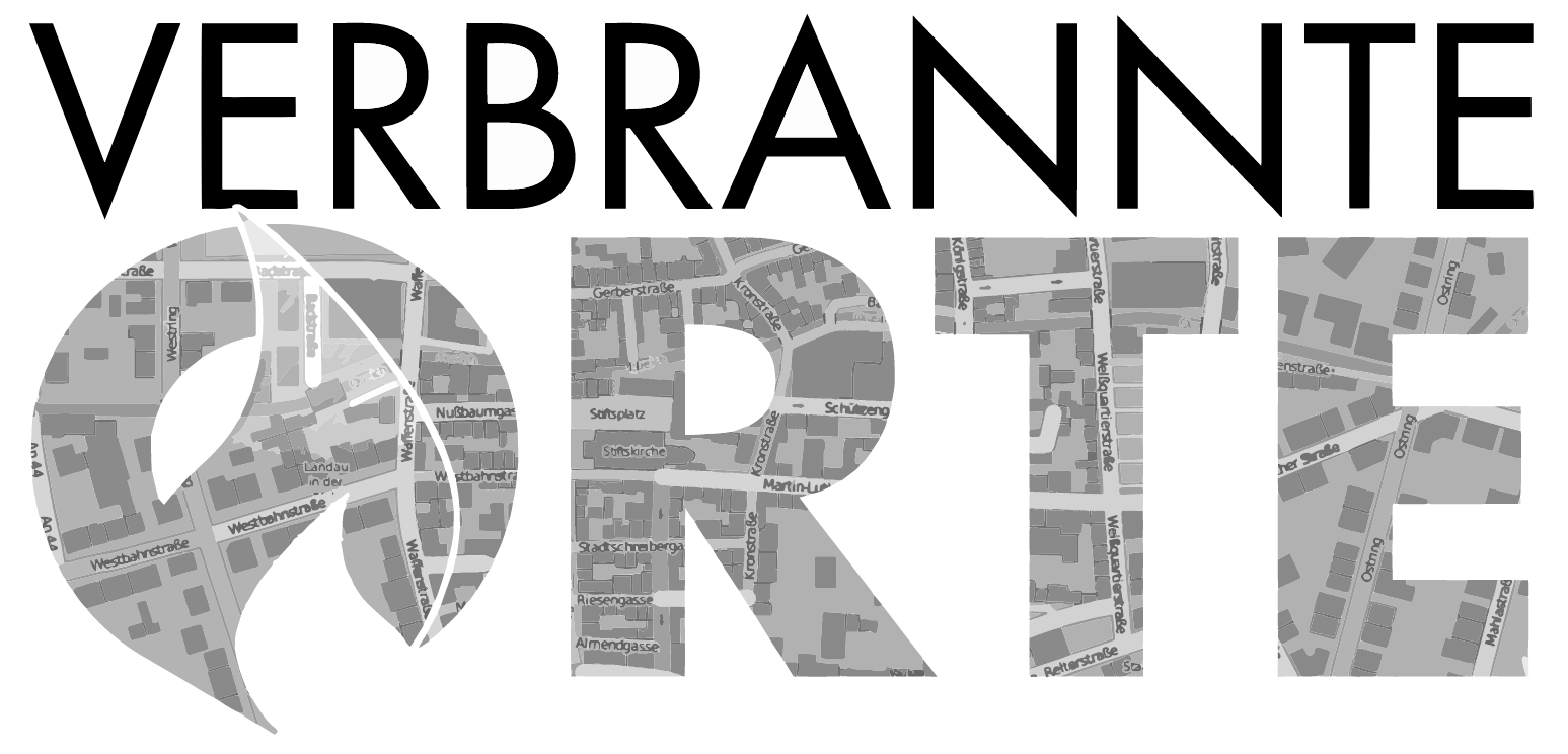 Logo mit dem Schriftzug "Verbrannte Orte"